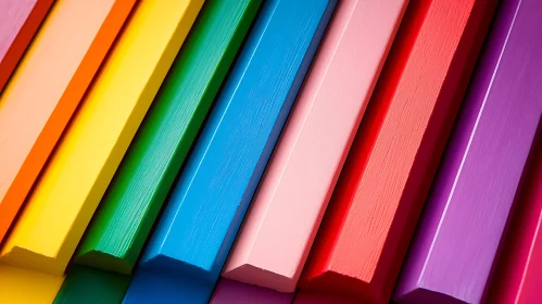 Spectrum of Painted Wooden Bars