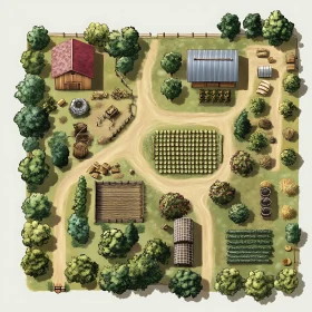 Pastoral Farm Landscape