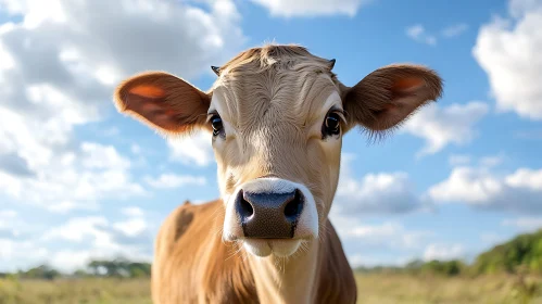 Close-Up of a Young Calf