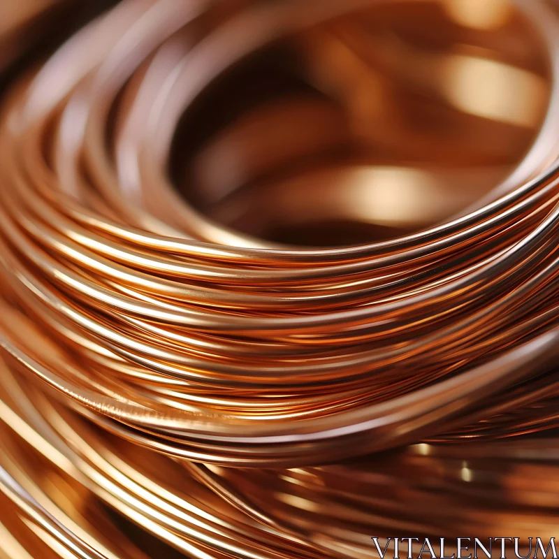 Detailed Image of Copper Wire Coil AI Image