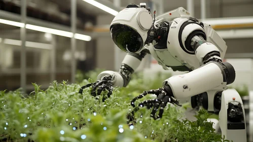 Futuristic Robot Farming