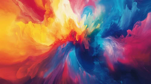 Colorful Abstract Painting Swirl