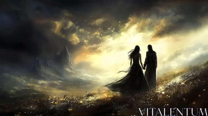 AI ART Ethereal Couple Landscape