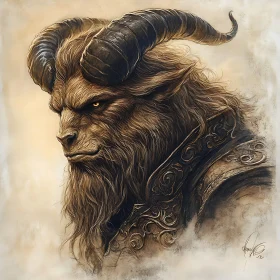 Fantasy Creature Portrait: The Horned Beast