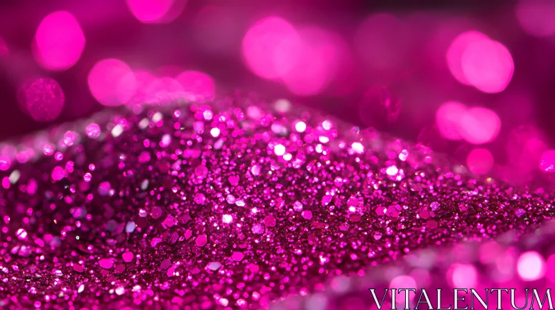 Shimmering Pink Glitter Close-up AI Image