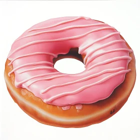 Sweet Donut with Pink Icing