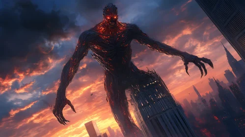 Fiery Monster Dominates the City