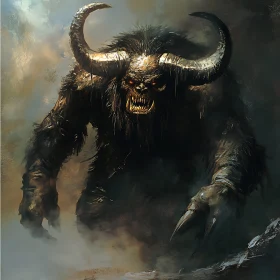 Enraged Minotaur Emerging from the Mist