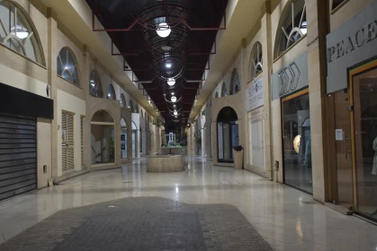 Serene Mall Corridor Interior