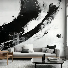 Elegant Interior Design with Abstract Art