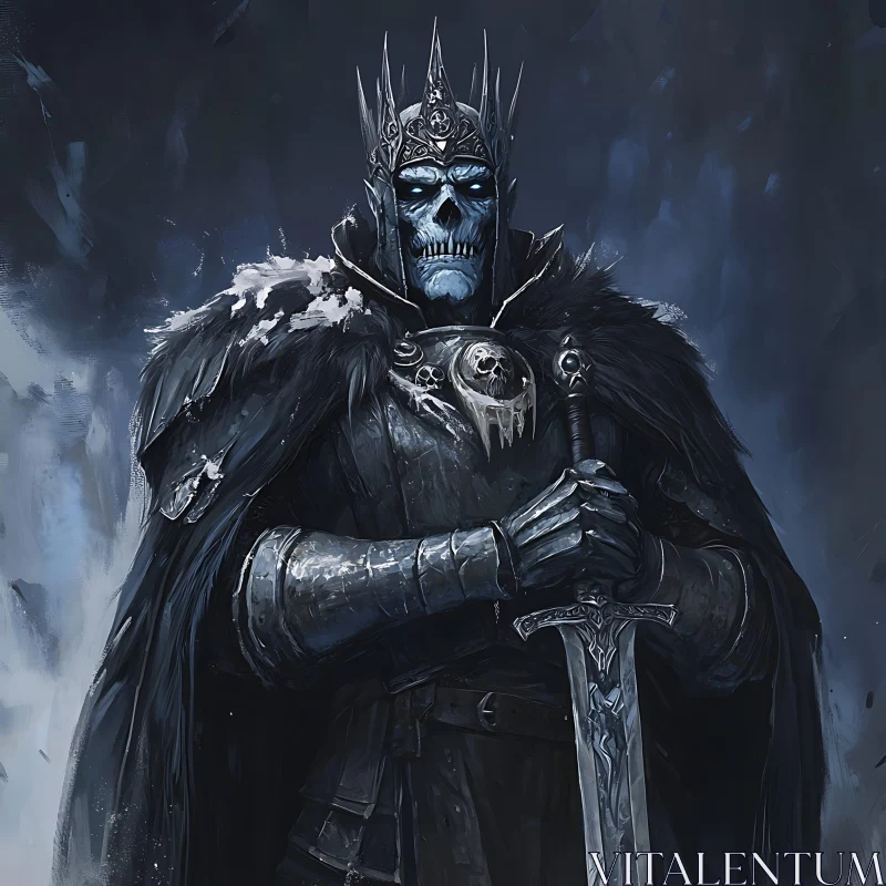 AI ART Grim King of the Unliving