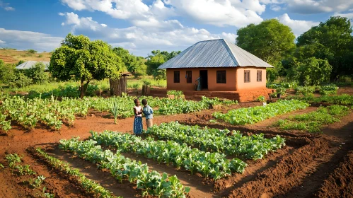 Farmland Scene with Children