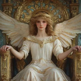 Angel of Light on Ornate Throne