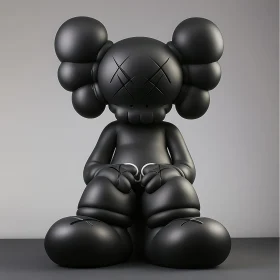 Modern Black Sculpture Art