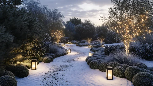 Snowy Garden Illumination