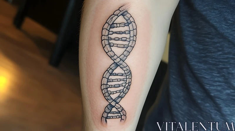 AI ART Detailed DNA Tattoo on Inner Forearm