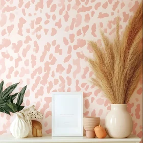 Pink Abstract Wallpaper with Elegant Decor