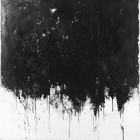 Textured Black and White Minimalist Art