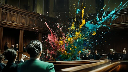 Paint Explosion in Court