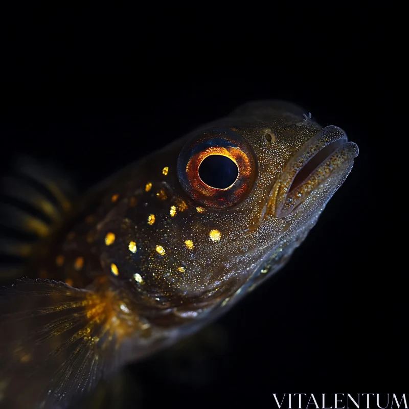 AI ART Detailed Macro Shot of a Fish