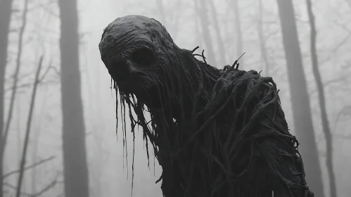 Mysterious Monster in Foggy Woods