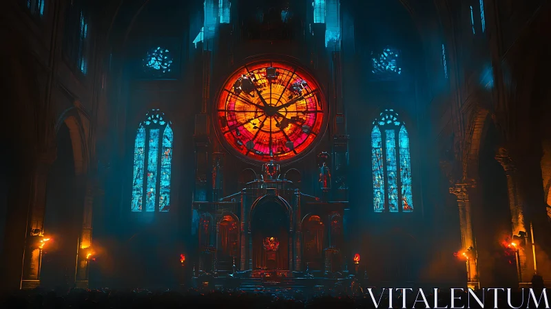 AI ART Cathedral of Time: Gothic Interior Art