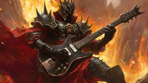 Armored Guitarist in Inferno