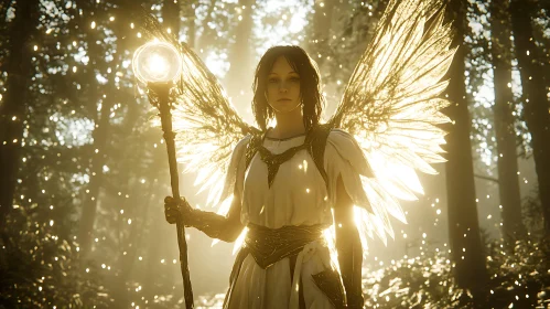 Guardian Angel in the Woods