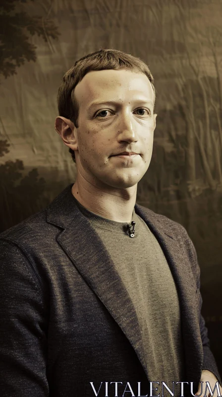 Mark Zuckerberg Professional Portrait AI Image