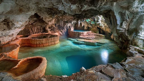 Natural Underground Water Cave