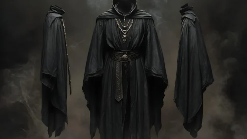 Mysterious Dark Cloaks in Ethereal Setting