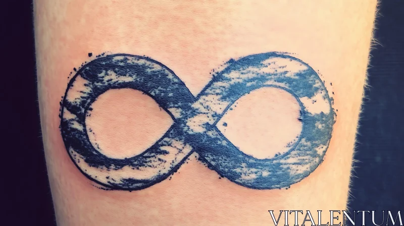 Detailed Infinity Symbol Skin Art in Black Ink AI Image