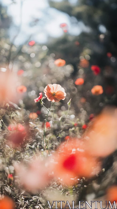 AI ART Peaceful Flower Field in Full Bloom