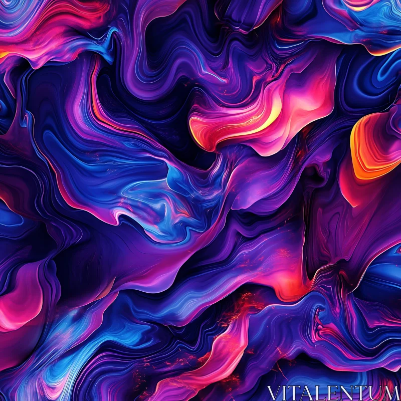 AI ART Vibrant Fluidity in Abstract Art