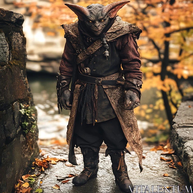 AI ART Autumnal Goblin Character Portrait