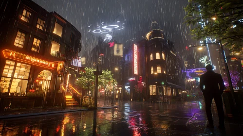 Neon City at Night
