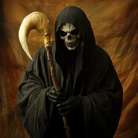 Death Figure in Black Cloak