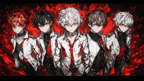 Bloody Anime Boys Illustration