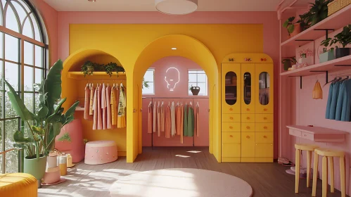 Charming Pastel Wardrobe Room