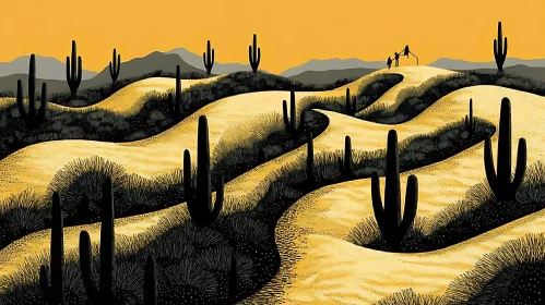 Cactus Desert Landscape