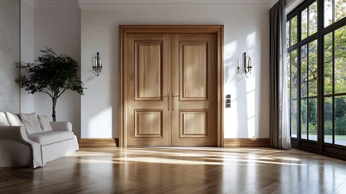 Sunlit Room with Classic Design