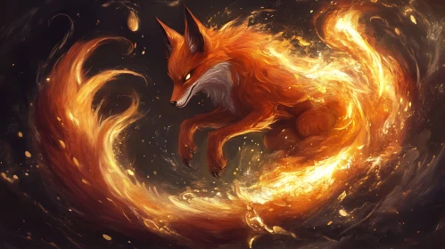 Fox Ablaze: A Creature of Fire