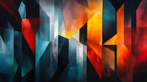 Geometric Abstract Art Composition