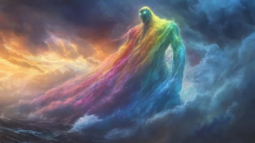 Rainbow Figure in the Clouds