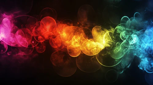 Abstract Smoke Art with Gradient Colors