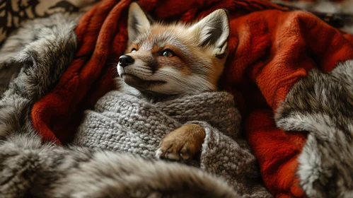 Fox in Scarf