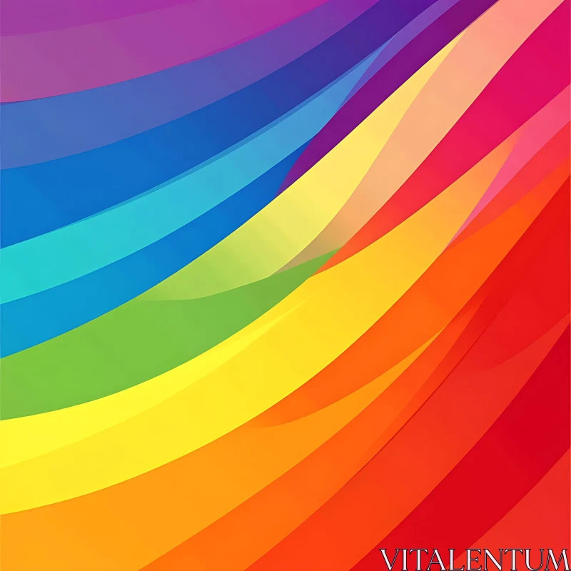 AI ART Spectrum of Color Waves Art