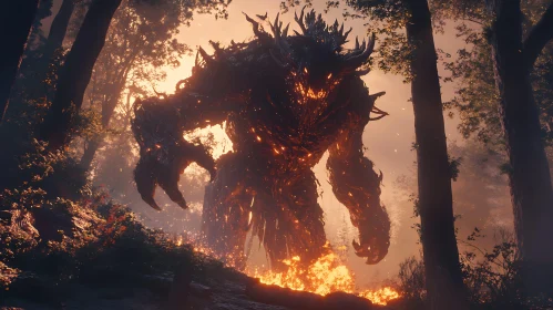 Forest Monster Ablaze