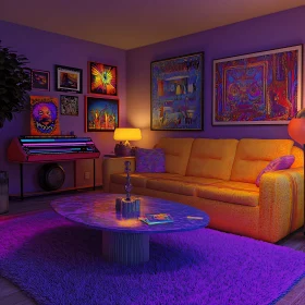 Purple and Yellow Interior Design