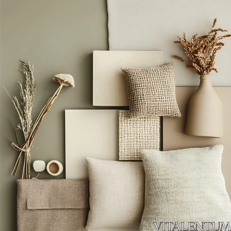 Neutral Tones Decor Still Life AI Image